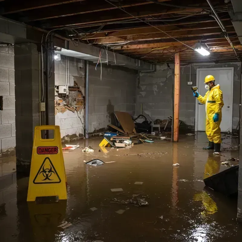 Flooded Basement Electrical Hazard in Brookfield, IL Property